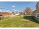 Spacious backyard offers plenty of room, complemented by a brick outdoor structure at 6340 Bluebell Ct, Indianapolis, IN 46224
