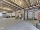 Unfinished basement featuring concrete floors, sealed walls, lighting and roughed-in HVAC system at 7730 Imperial Eagle Dr, Zionsville, IN 46077