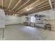 Spacious unfinished basement featuring concrete floors, sealed walls, and exposed beams, ready for customization at 7730 Imperial Eagle Dr, Zionsville, IN 46077