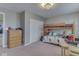 Comfortable bedroom provides a bunk bed, closet, and carpeted floor at 7730 Imperial Eagle Dr, Zionsville, IN 46077