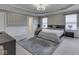 Spacious main bedroom boasts decorative trim, a tray ceiling, and abundant natural light at 7730 Imperial Eagle Dr, Zionsville, IN 46077