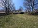 Spacious backyard, enclosed by mature trees and fencing at 930 Charlene Ln, Anderson, IN 46011