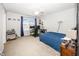 Bright bedroom with neutral carpet and a ceiling fan at 1043 Palomar Dr, Westfield, IN 46074