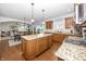 Spacious kitchen showcasing wood cabinets, granite countertops, and an island at 1043 Palomar Dr, Westfield, IN 46074