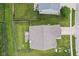 Aerial view of fenced backyard with wooden deck and a view of neighboring yards at 10522 Hunters Crossing Blvd, Indianapolis, IN 46239