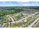 Scenic aerial of a well-planned community featuring multiple ponds and green spaces at 10522 Hunters Crossing Blvd, Indianapolis, IN 46239