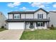 Well-maintained two-story home with a two-car garage and a neat front yard, showcasing curb appeal at 12198 Blue Springs Ln, Fishers, IN 46037
