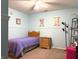 Stylish bedroom, with light blue walls, neutral carpet and comfortable bed at 12441 Bent Oak Ln, Indianapolis, IN 46236