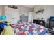 Comfortable bedroom showcases stylish furniture, unique decor, and ample storage space at 1442 Avondale Dr, Westfield, IN 46074