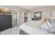 Lovely main bedroom showcasing a glimpse into the hall and a modern private bathroom, enhancing comfort and privacy at 1442 Avondale Dr, Westfield, IN 46074