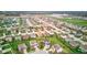 Panoramic aerial shot of a residential area with manicured lawns, diverse homes, and community charm at 2209 Foxfire Ct, Greenfield, IN 46140