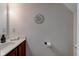 Simple half bathroom featuring modern fixtures, light-colored walls, and clean design elements for functionality at 2209 Foxfire Ct, Greenfield, IN 46140