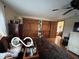 Spacious bedroom boasting hardwood floors, ceiling fan, and double sliding doors at 3030 N 600 E, Lebanon, IN 46052