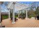 Spacious backyard deck with pergola offering stylish outdoor living and dining at 325 W Greyhound Pass, Carmel, IN 46032