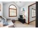 Cozy bedroom with vaulted ceiling, large window and natural light at 325 W Greyhound Pass, Carmel, IN 46032