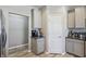 Clean kitchen with gray cabinets and stainless steel appliances in a modern design at 3254 S Ansley Dr, New Palestine, IN 46163