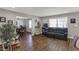 Open-concept living room with wood floors and ample natural light at 3940 E 600 N, Columbus, IN 47203