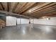 Unfinished basement with exposed wood ceilings and ductwork and sealed walls at 6036 Terrytown Pkwy, Indianapolis, IN 46254