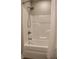 Clean bathroom with a shower/tub combo, complemented by neutral tones, providing a functional space at 768 Trailside Dr, Carmel, IN 46032