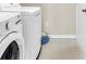 Laundry room featuring a modern washer and dryer set at 7854 Crooked Meadows Dr, Indianapolis, IN 46268