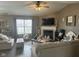 Inviting living room with fireplace, neutral color palette, and plenty of natural light at 7916 Begonia Ct, Indianapolis, IN 46113