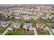 Bird's eye view of neighborhood with lake, featuring a home with a swimming pool at 9880 Wading Crane Ave, Fishers, IN 46055