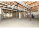 Exposed basement features wooden frame and beams and unfinished floor at 11392 Gammel Pl, Fishers, IN 46040