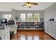 Hobby room or office space, with lots of shelving for storage and an abundance of natural light at 11551 Buckskin Dr, Zionsville, IN 46077