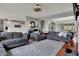 Bright living room with open layout, hardwood floors, and stylish furniture at 11551 Buckskin Dr, Zionsville, IN 46077