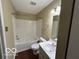 Standard bathroom with a tub, shower, and a vanity with sink at 11876 Wapiti Way, Noblesville, IN 46060