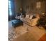Comfortable living room featuring a plush sofa, decorative pillows, and a stylish rug, perfect for relaxation at 13124 S Elster Way, Fishers, IN 46037