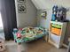 Spacious playroom with a train set and toy storage at 13124 S Elster Way, Fishers, IN 46037