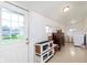 Finished basement with a door leading to the outside, laundry area, and a tidy space at 1407 Hannibal St, Noblesville, IN 46060