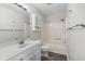 Well-lit bathroom with a shower-tub combo, modern vanity, and stylish fixtures for a comfortable and updated space at 1512 Tipton Ln, Columbus, IN 47201
