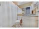 Simple bathroom with a white shower curtain at 15433 Wandering Way, Noblesville, IN 46060