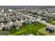 Overhead shot features a well-planned residential area with homes and landscaping at 15679 Woodford Dr, Westfield, IN 46074