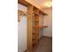 Bedroom closet with shelves and rails for storage at 1915 Barbie Ct, Franklin, IN 46131