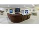 Comfortable finished basement with a large sectional sofa and entertainment area at 203 Winslow Dr, Westfield, IN 46074