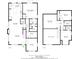 Detailed floor plan showing layout of rooms, including kitchen, living room, and bedrooms with dimensions at 2349 N Delaware St, Indianapolis, IN 46205
