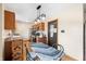 Charming kitchen with custom wood cabinets and a marble table at 301 Lancelot Dr, Franklin, IN 46131
