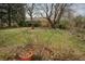 Backyard view featuring shrubbery and trees surrounding the property at 3510 Chamberlin Dr, Indianapolis, IN 46237