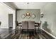 Dining room showcasing a wooden table, elegant chairs, and decorative wall art at 3849 Sun Valley Dr, Westfield, IN 46074