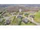 Aerial view of the surrounding neighborhood with tree coverage and community layout at 4429 Serengeti Cir, Carmel, IN 46074