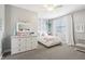 A cozy bedroom features a double bed, ample natural light, and tasteful decor at 4429 Serengeti Cir, Carmel, IN 46074