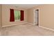 Bedroom with window, red curtains and closet at 5446 Lippan Way, Indianapolis, IN 46221