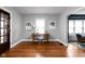 Bright office space with hardwood floors, modern desk, and stylish decor at 6158 Ralston Ave, Indianapolis, IN 46220