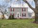 Charming two-story home with gray siding and red shutters, enhanced by a well-maintained lawn at 645 N Ritter Ave, Indianapolis, IN 46219