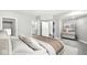 Carpeted bedroom with multiple doors for closets and bathrooms with neutral walls at 11172 Cliffside Dr, Fortville, IN 46040