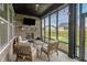 Comfortable screened porch with a fireplace and outdoor seating area at 15755 Scher Dr, Westfield, IN 46074