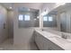 Clean bathroom with a large shower and bright vanity at 19771 Sutton Ter, Westfield, IN 46074